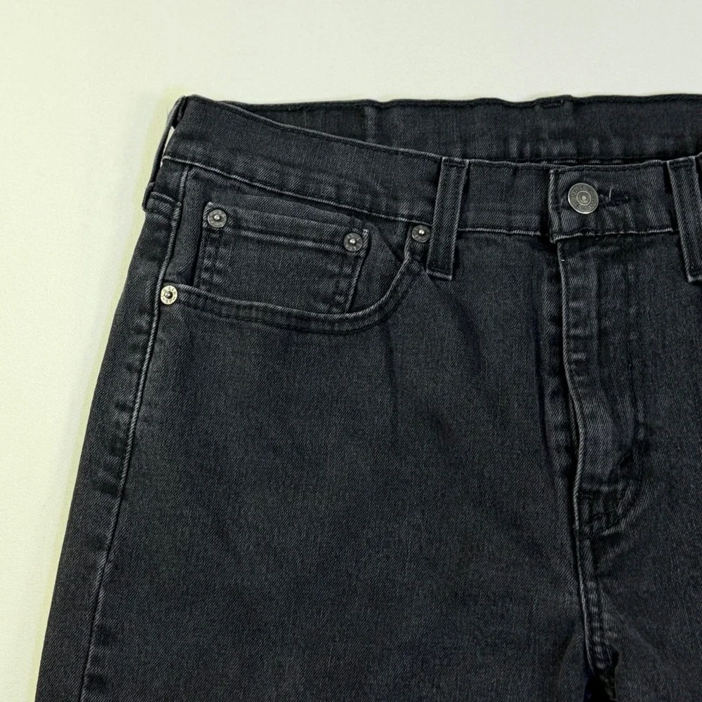 Levis 502 Regular Taper Mens 32x29 Jeans Charcoal Black Wash 29507-0001